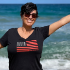 Laura Jaget on beach