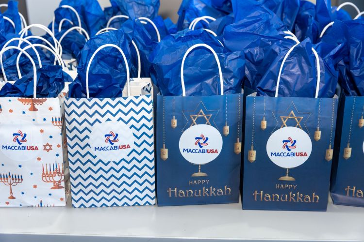 Hanukkah gift bags
