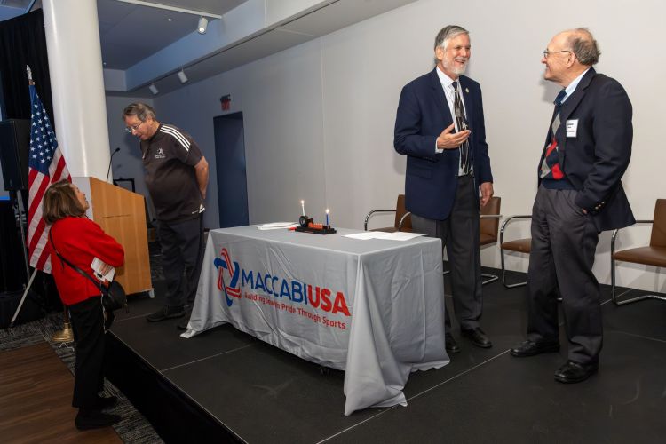 Jed Margolis and Leland Faust laugh