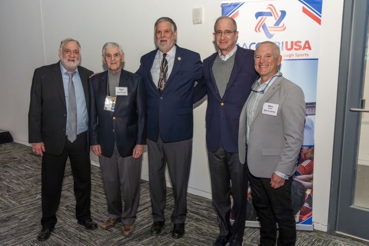 Lou Moyerman Simon Atlas Marc Backal Brian Roberts Jed Margolis pose after panel