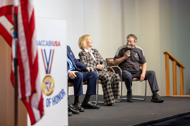 Stuart Weitzman laughs during panel