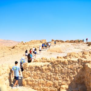 Great shot MUSA group walks atop Masada DSC_8210 Great shot MUSA group walks atop Masada DSC_8210