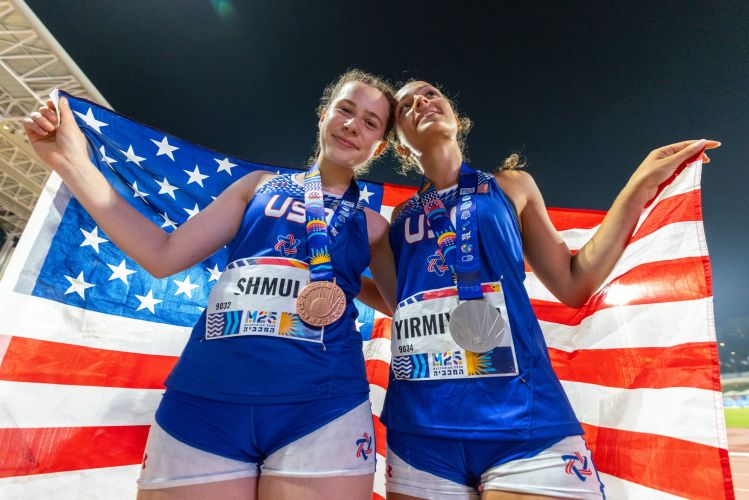 T&F girls draped in USA flag god shot IMGL9875